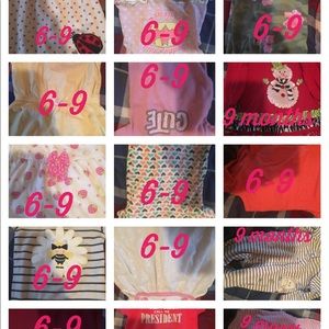 3/6 - 6/9 baby girl clothes